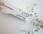 7 herb garden porcelain markers