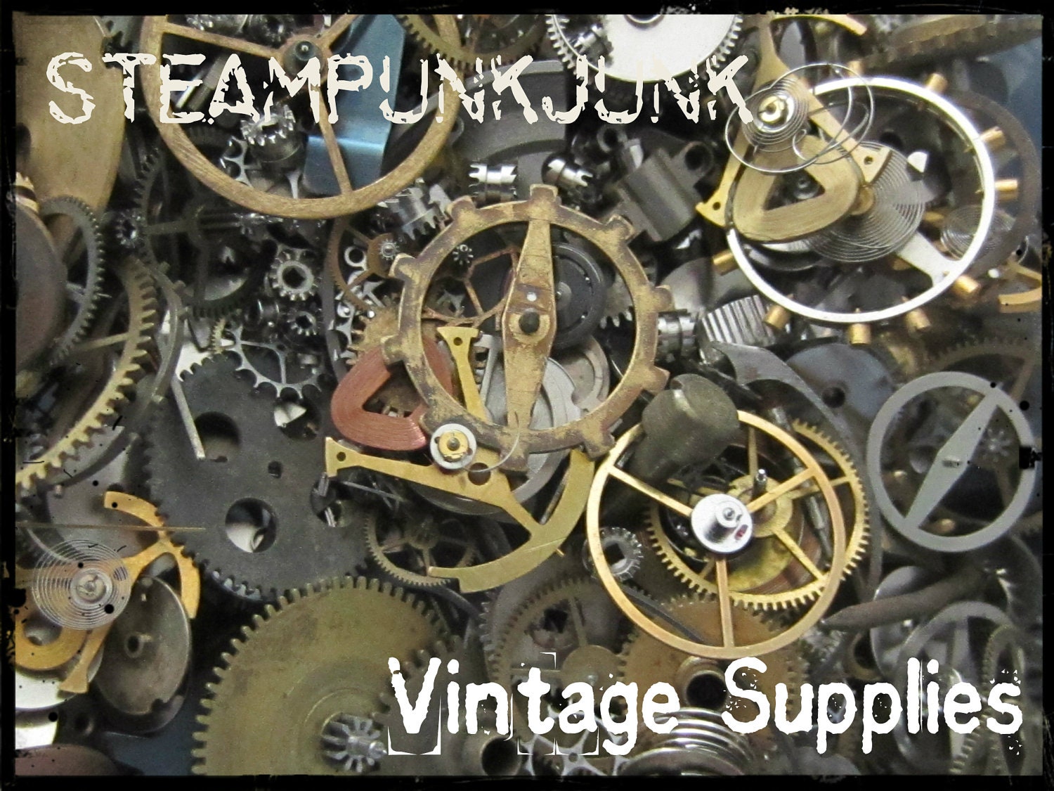 Vintage WATCH PARTS gears - Steampunk parts - b39