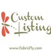 Custom Listing for crazysew