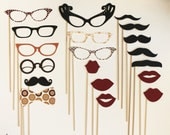 Mad Men Party on a Stick Kit - Seventeen Photobooth Party Props