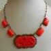 1930's Carved Glass Necklace