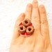 Donut Ring Miniature Food Jewelry Glazed Chocolate Donuts