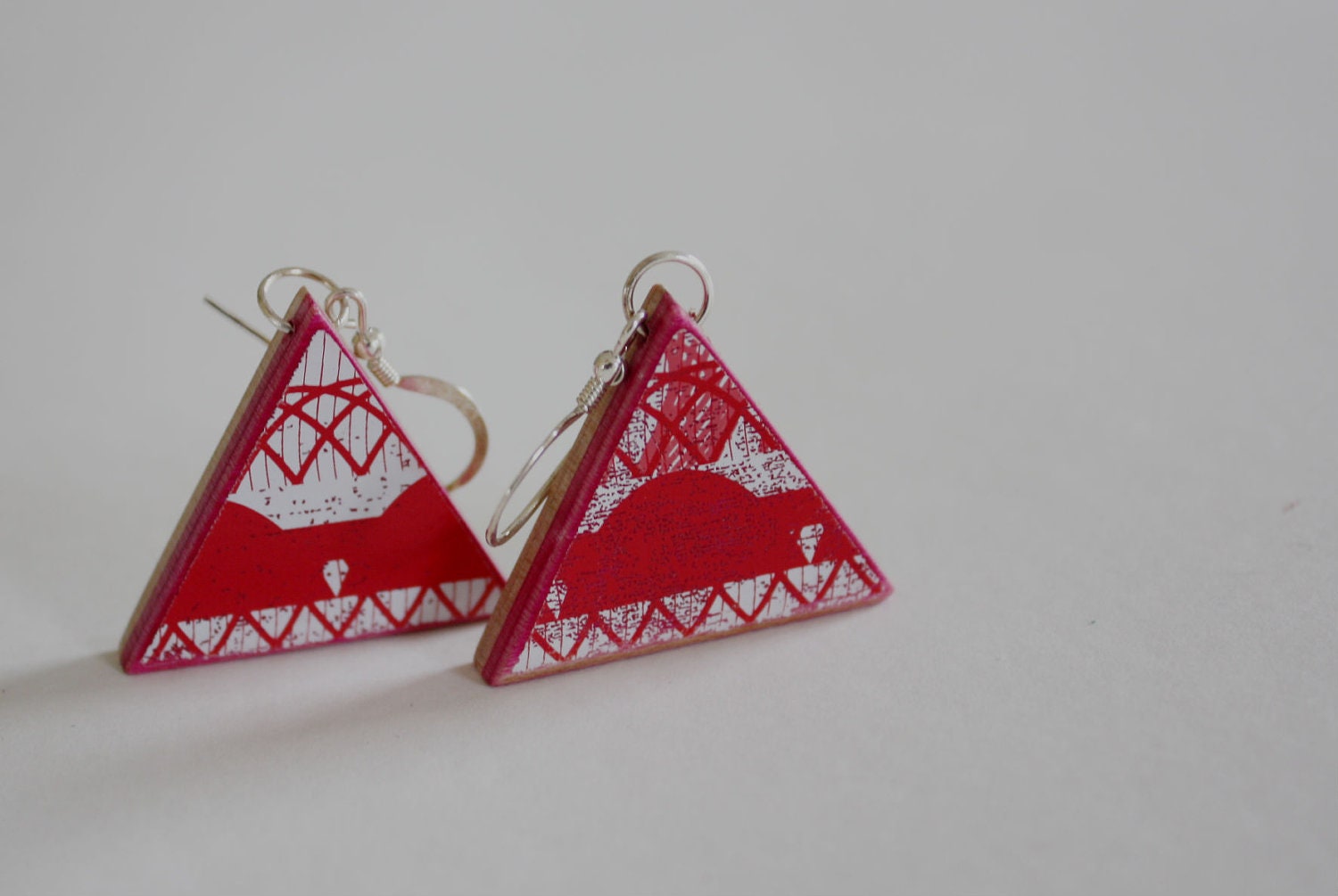 Recycled Skateboard Earring Triangle Flats-Bomb Hills