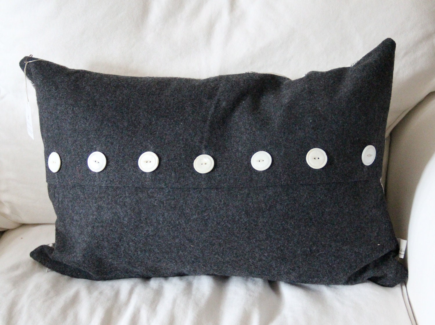 Felt and Toile Pillow
