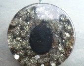 Etheric Energy Orgone Pendant with Pyrite - Prosperity and Protection