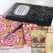 School Days Reusable Fabric Covered Composition Book Cover - with pen and composition book, fabric covered notebook, journal