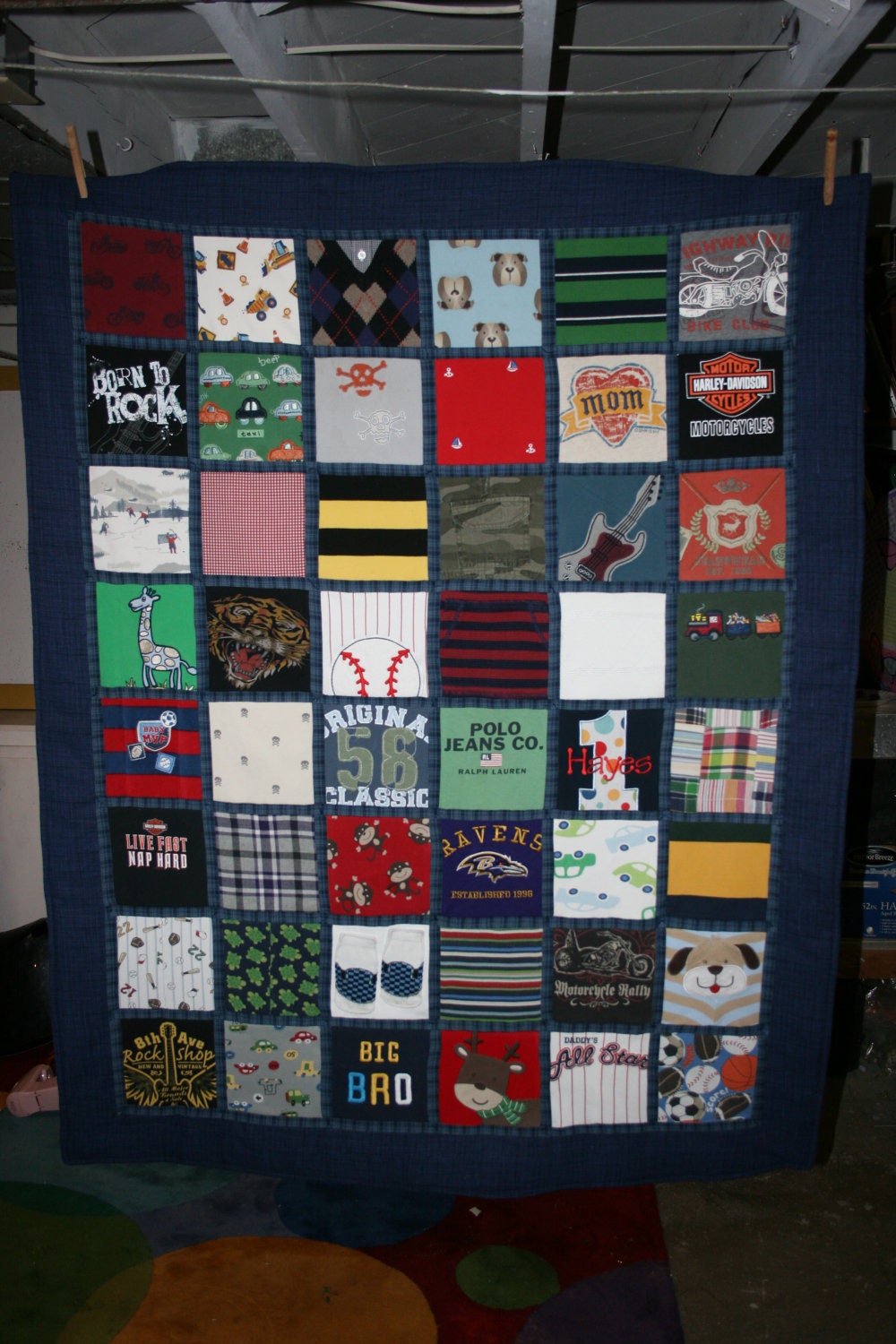 boy baby clothes quilt (48 items)