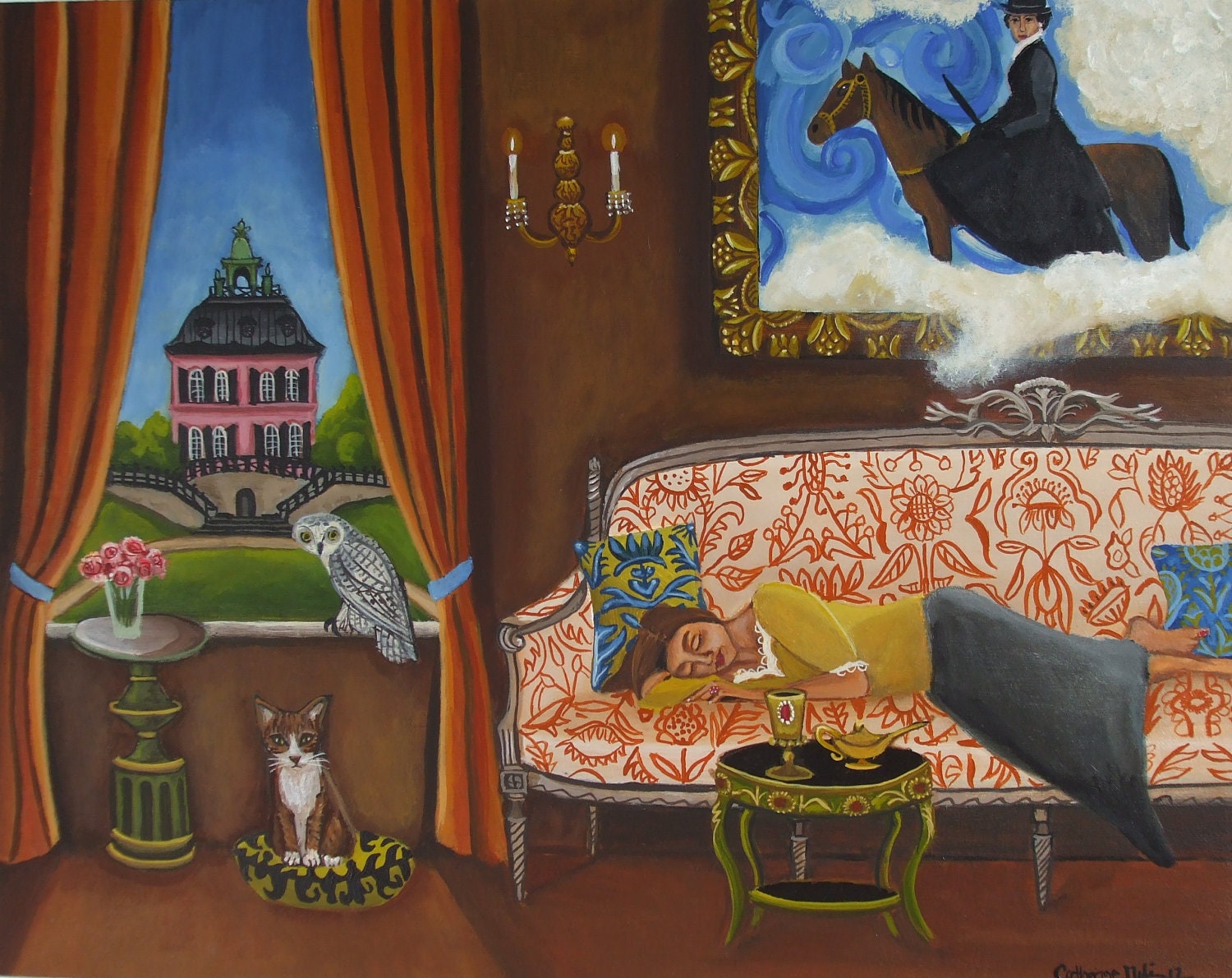 Open Edition Prin of original painting t- Catherine Nolin-Outside Interests
