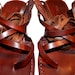 Brown Gladiator Leather Sandals