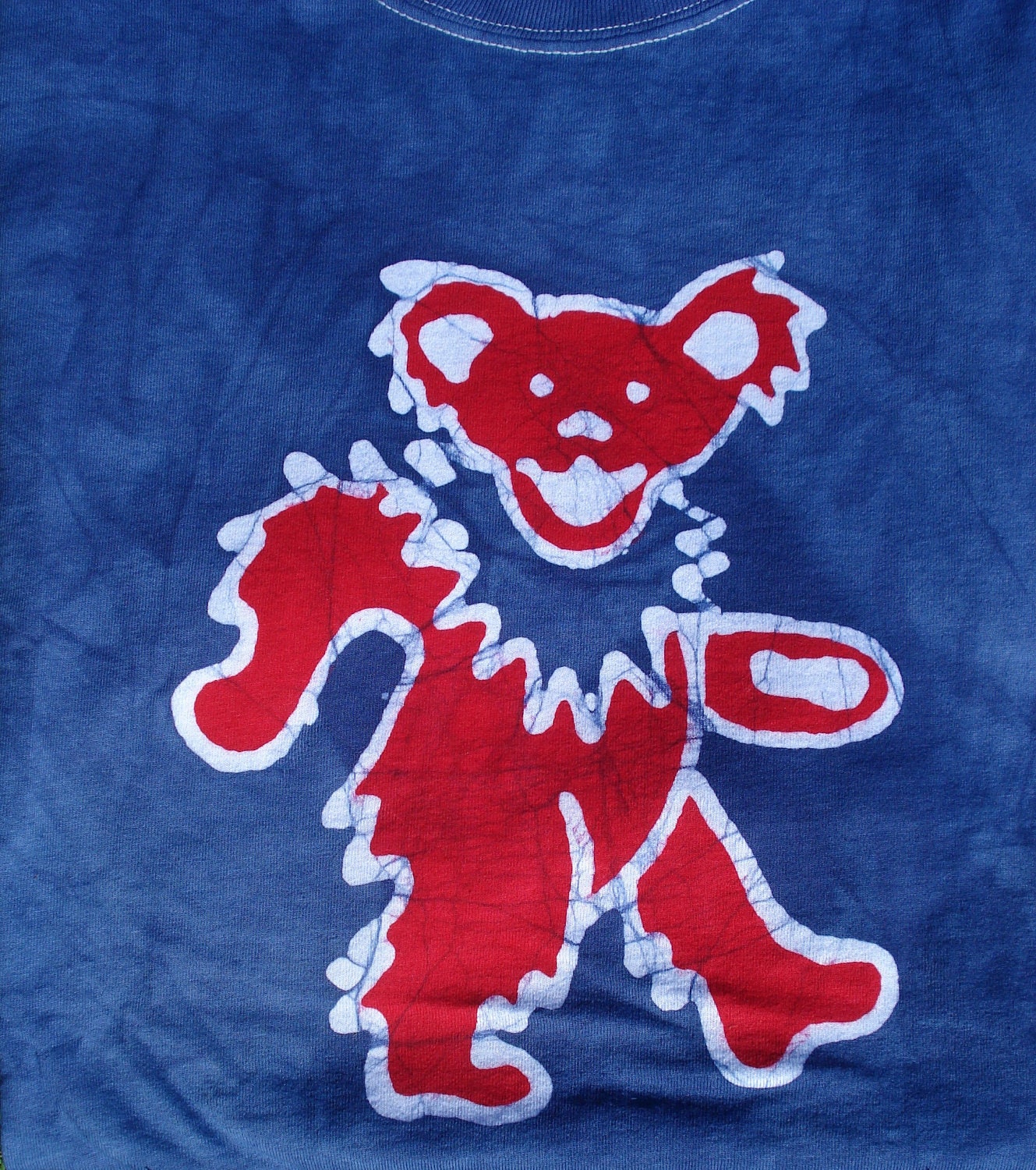 The Grateful Dead Jerry Garcia Dancing Bear Batik by AppleJaxie