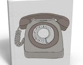 Gray Telephone Vintage -Digital Image Sheet -A4 Print on Pillows, t-shirts, scrapbook, lampshades  ETC.