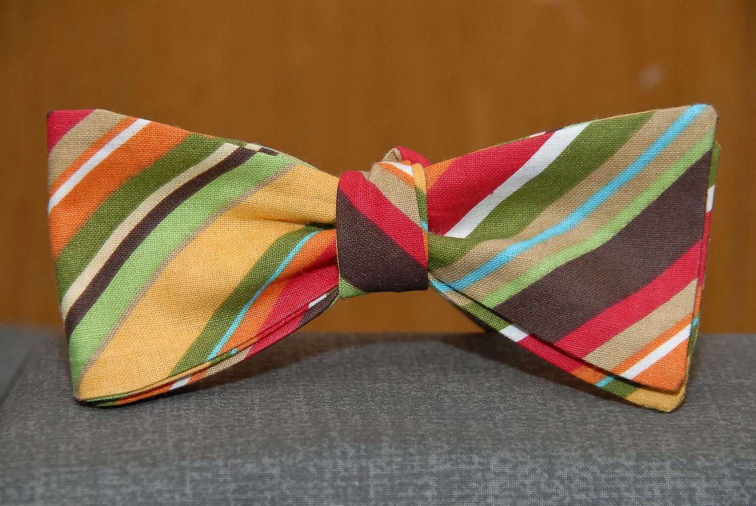 Summer Color Medley of Stripes Bow tie