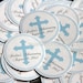 Personalized Blue CHRISTENING, BAPTISM or First COMMUNION Favor Tags