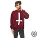 Crew Sweater / / Inverted Cross Maroon BMA Modified Medium