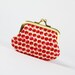 Mummy purse - Chibi appels in red - metal frame pouch