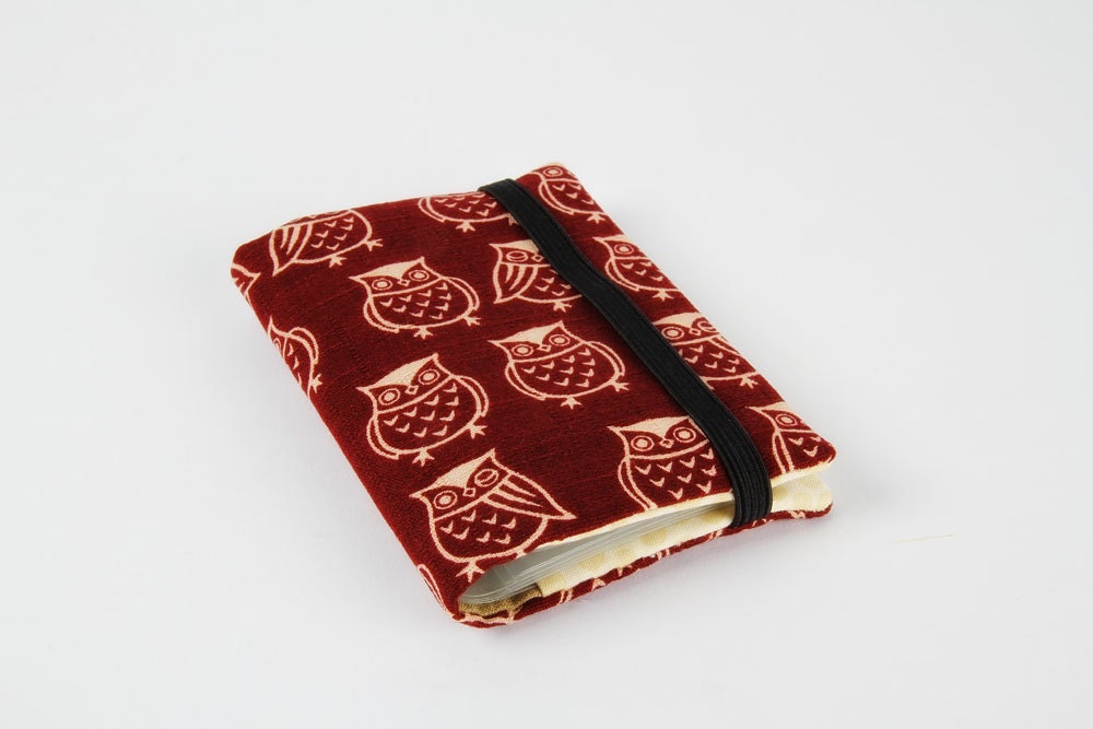 Card holder - Owls in autumn