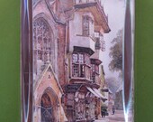 English Decor "Mol's Coffee House" in Devon, England Large Rectangle Glass Paperweight Home Decor