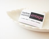 Vintage WHITE POTTERY Dish - Ceramic Office Studio Supplies Bowl