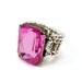 Pink Cocktail Ring, Pink Ring, Rhinestone Ring, Ladies Ring