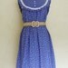 1970s andrade of honolulu blue prairie tent dress / medium