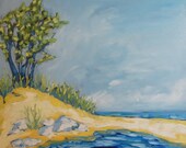 Print - from Lake Michigan original oil painting by artist Christi Dreese-Carter