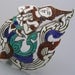 Vintage Dancing God Multi Enamel Siam Sterling Silver Pin Brooch