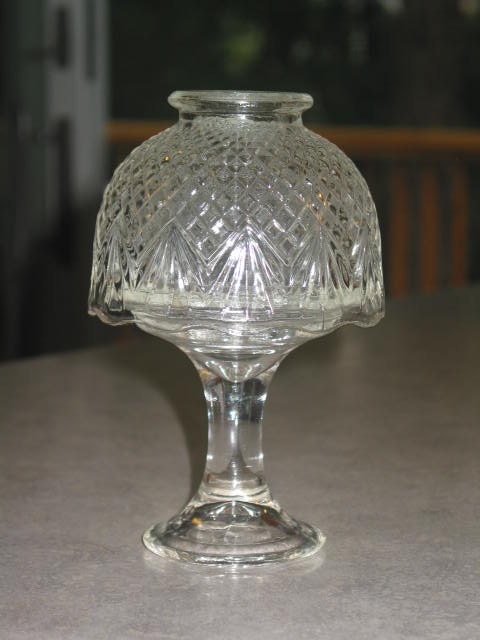 American glass Fairy Lamp candle holder pressed by Junctique