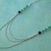 SALE Green Jade Pea Pod Triple Drop Necklace