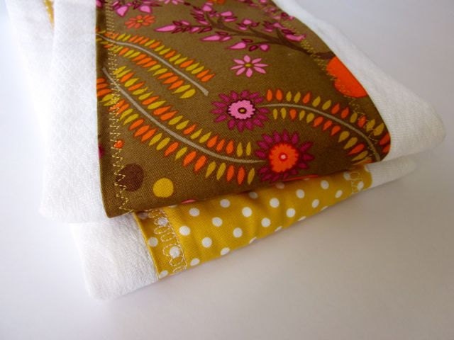 Floral Girl Burp Cloth Set