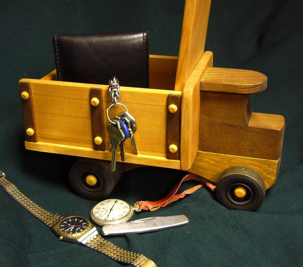 Man's Jewelry Box - Man's Dresser Box - Wooden Truck Box