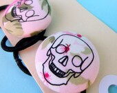 Skull Hair Ties on Floral