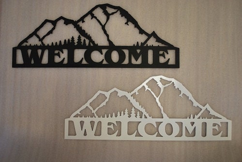Mountain Top Welcome Sign - Cyber Monday Etsy Sale