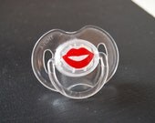 Red Lips Binky/Pacifier Vinyl Decal