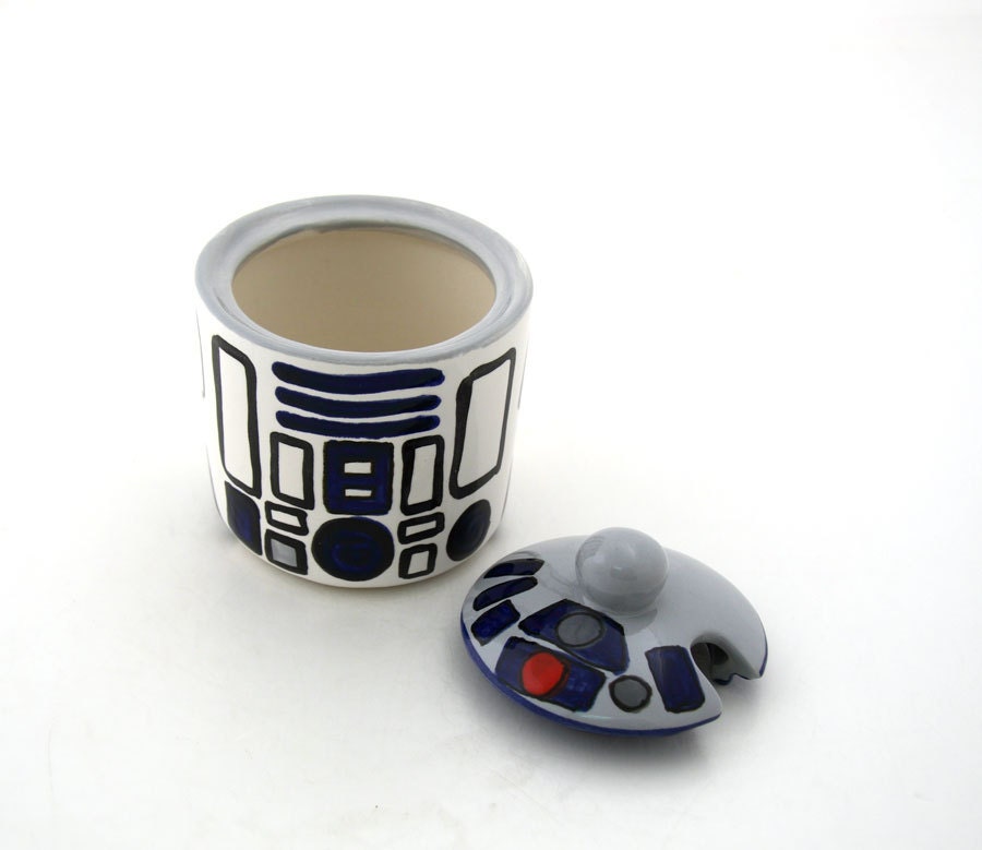 Star Wars (R) Inspired Funny Sugar Bowl for Sci Fi Fan, Geek, Droid Lover
