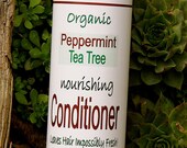 ORGANIC CONDITIONER Peppermint and Tea Tree, vegan, leaves hair soft, shiny and refreshed