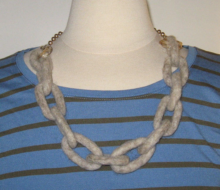 Icelandic Wool Felt Chain Necklace
