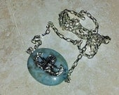 ARMY EOD Turquoise Jasper Puff Necklace - Explosives, Army Wife, Army Mom, Army Brat, Under 25 dollars, Stocking Stuffer