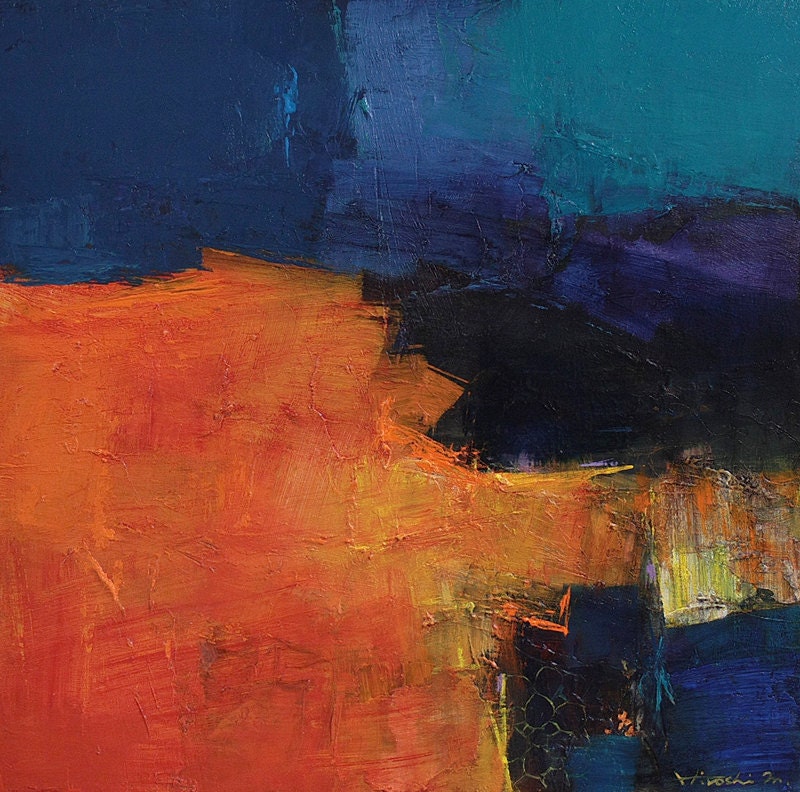 Small Box Painting 1032 - Original Oil Painting - 33.3 cm x 33.3 cm