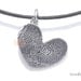 Sterling Silver Custom Thumbprint Heart Pendant