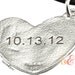 Sterling Silver Custom Double Thumbprints Heart Pendant or Charm