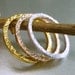 Stacking rings set.  Hammered rings 14k gold