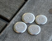 Pewter Pocket Stones, Inspirational - 4 qty