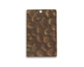 4 pieces 22mm Brass Embossed Cobblestone Rectangle, Vintaj Natural Brass P303
