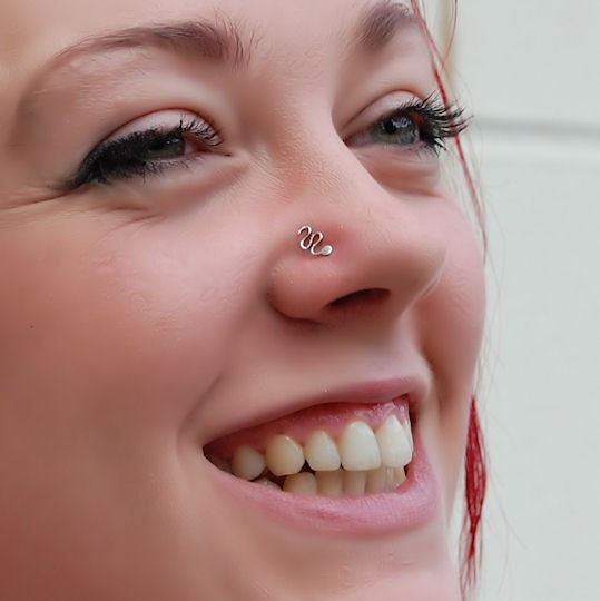 Sterling Silver Snake Nose Stud - CUSTOMIZE