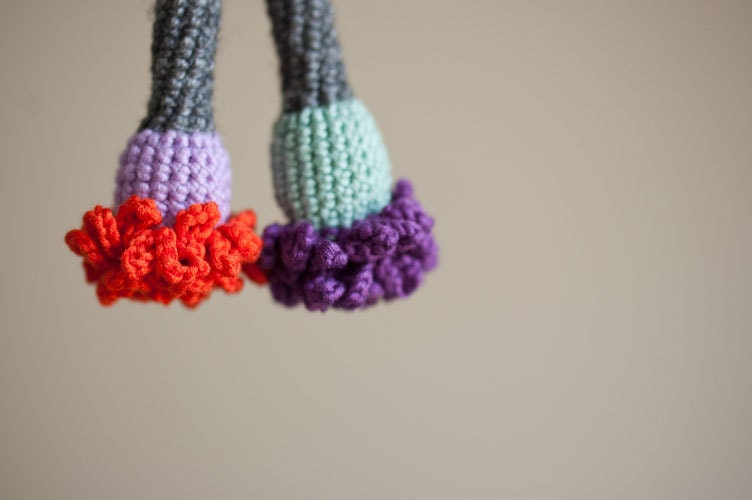 Crochet Crinkle Flower Baby Toy - First Grasping and Teething Toys  - Eco-Friendly - Made to Order My Little Garden - OOAK