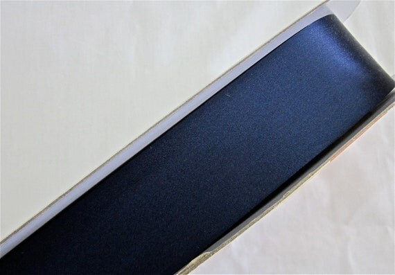 Items similar to Navy Blue Satin Blanket Binding 1 1/2 inch double