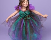 Peacock Fairy Dress, peacock dress, pink and purple dress princess, birhtday