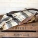 Waterproof Messenger bag in charcoal Whitecap Gray cream plaid upholstery