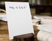 letterpress cards // merci // 10 per box // flat