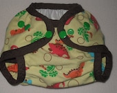 Dinosaur One size AI2 cloth diaper cover